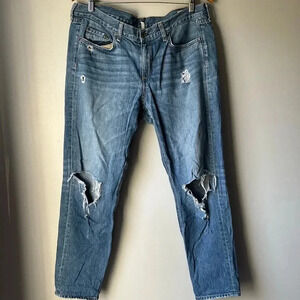rag & bone high rise distressed boyfriend oversized jeans size 31